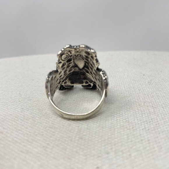 Viking Head Ring Stainless Steel Size 11.5 Silver-Tone Biker‎ Goth Punk Metal - Picture 7 of 10